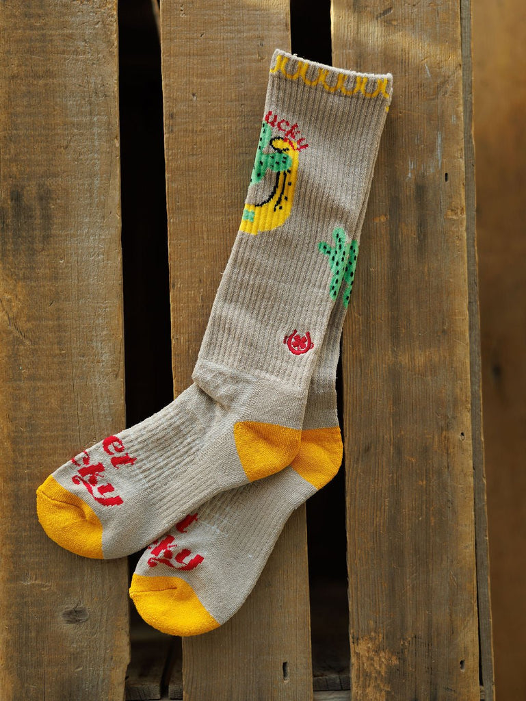 Get Lucky Tan Crew Socks – Savannah Sevens western life{&}style