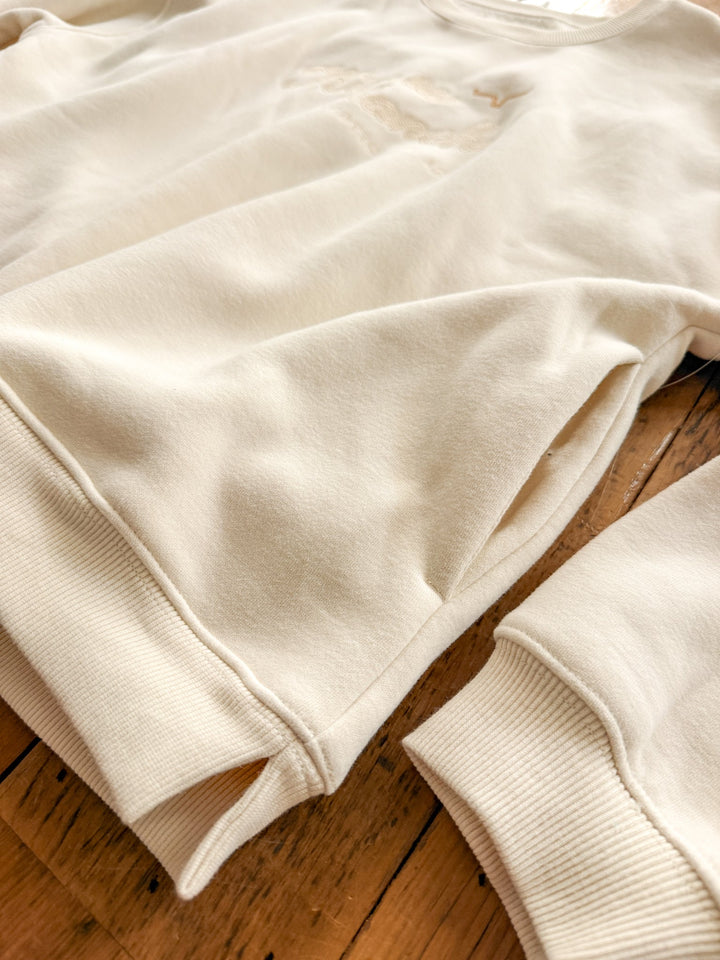 Glendale Cream Embroidered Pullover