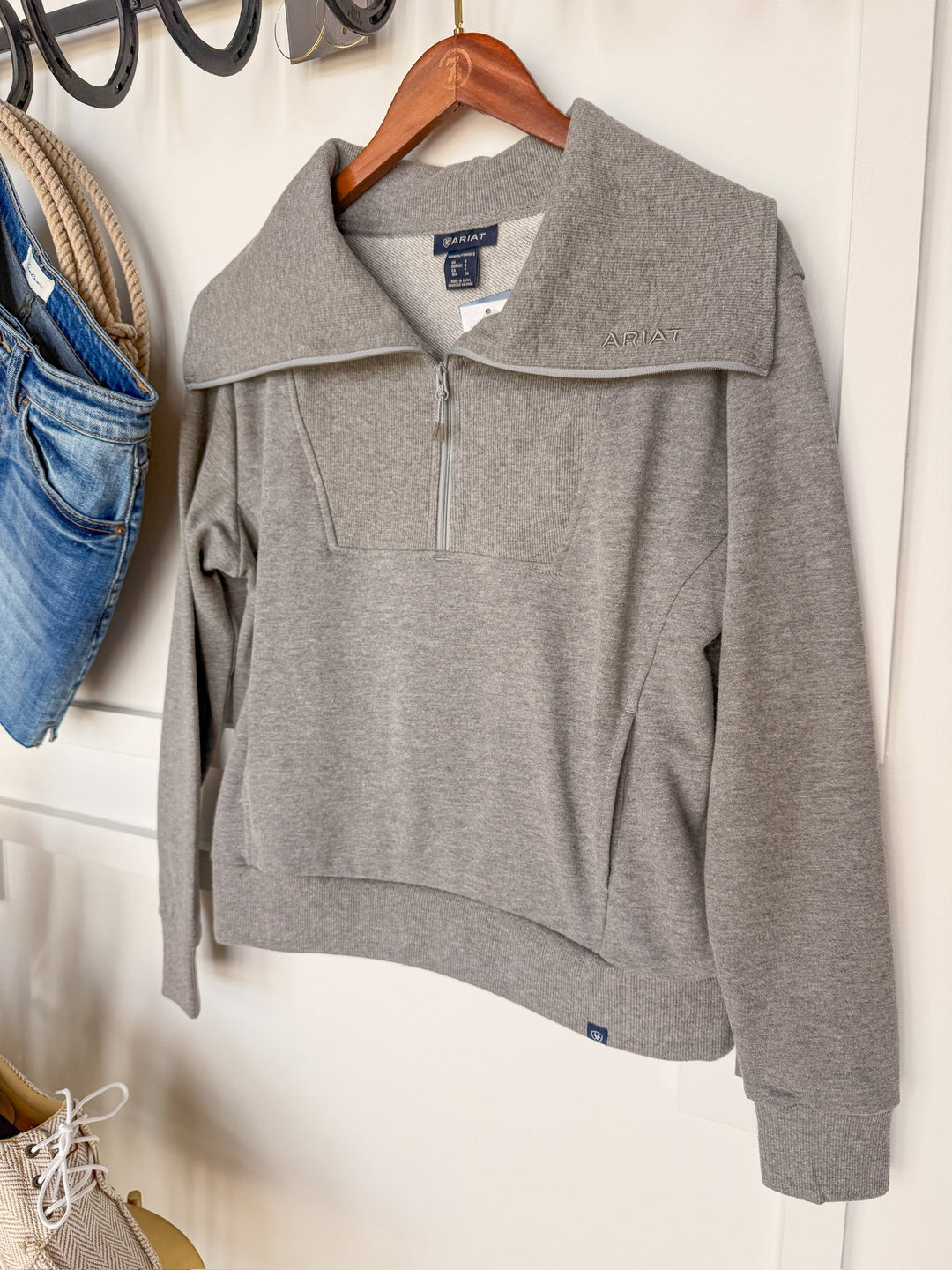 Granby Ariat Grey Quarter Zip