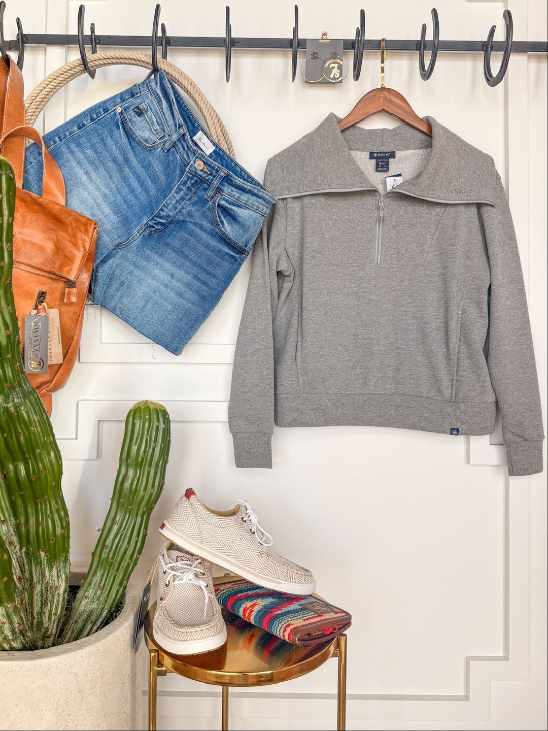 Granby Ariat Grey Quarter Zip