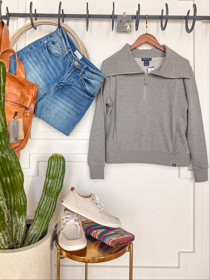 Granby Ariat Grey Quarter Zip