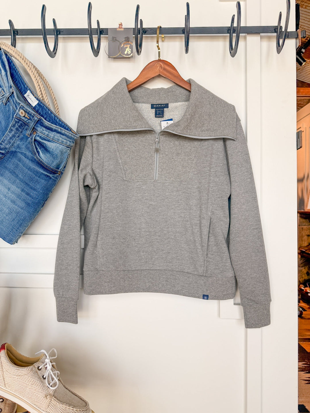 Granby Ariat Grey Quarter Zip