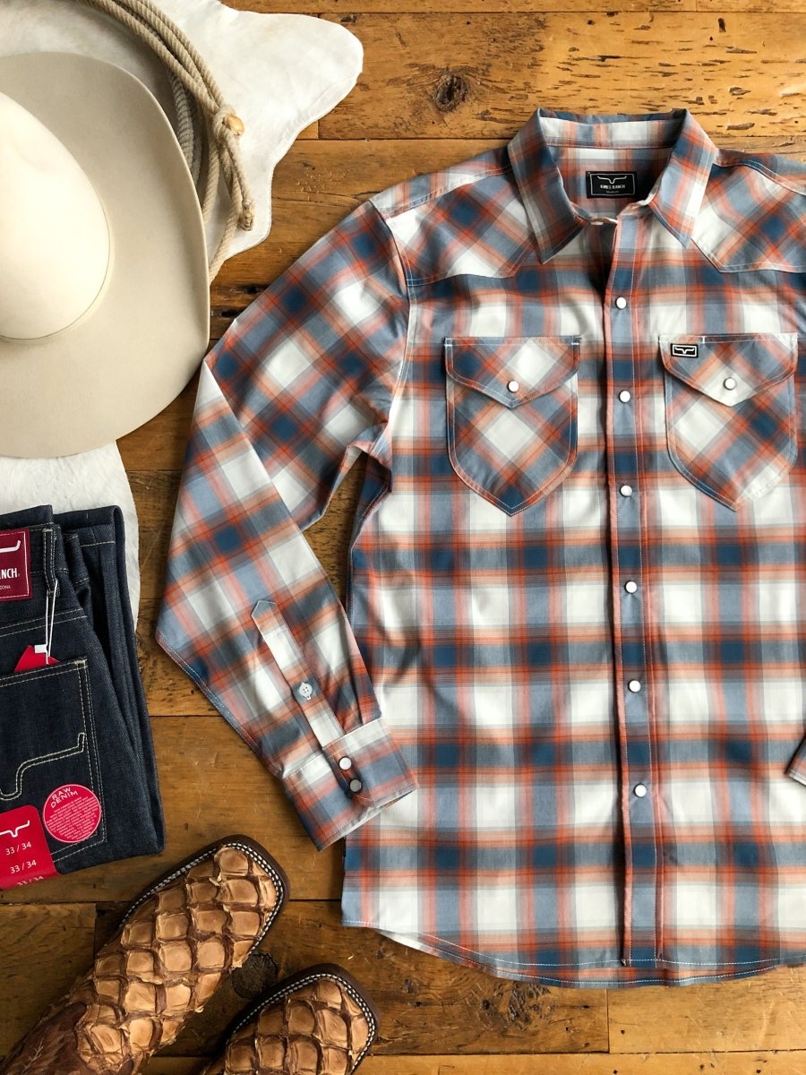 Grant Kimes Men's Plaid Pearl Snap