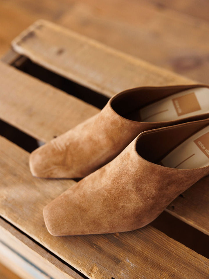 Grulla Tan Suede Wedged Mule