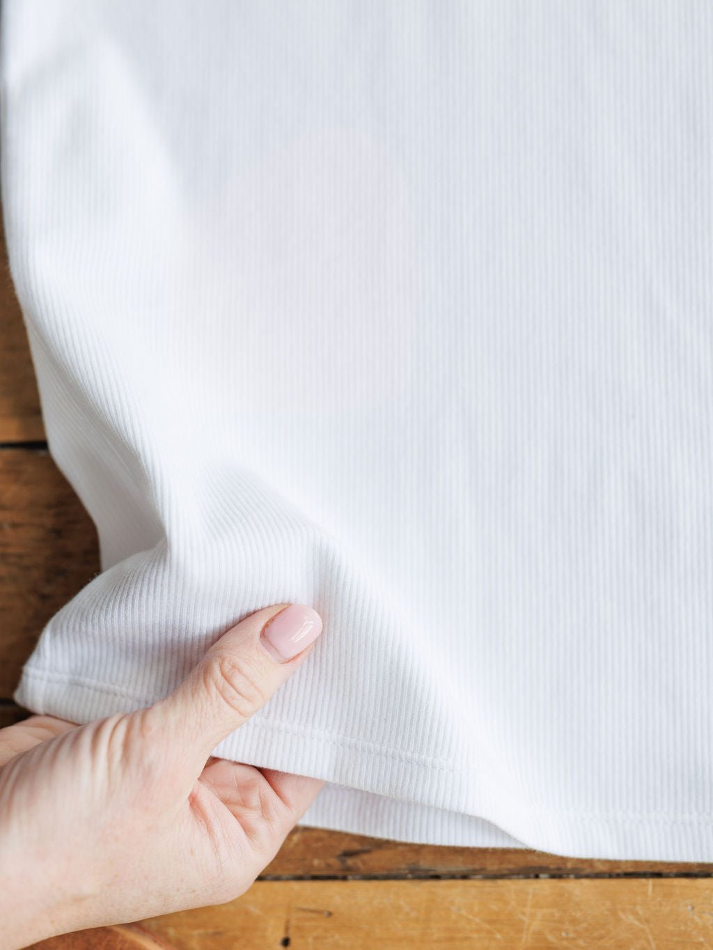 Hampton White Ribbed Tank