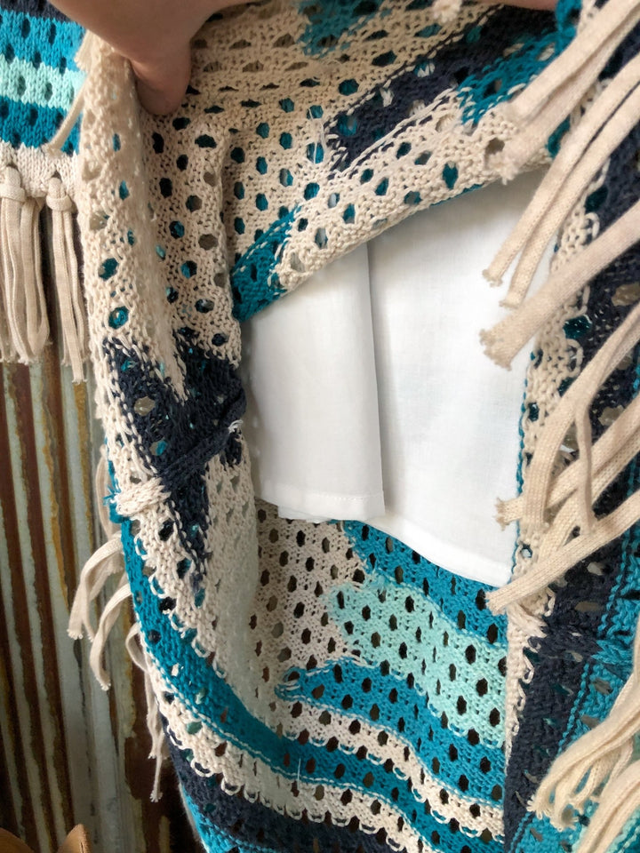 Hanley Falls Southwest Blue Knit Dress