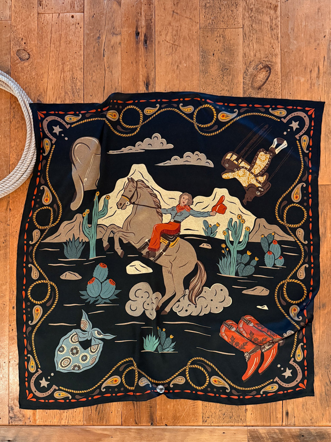 Happy Trails Silk Scarf