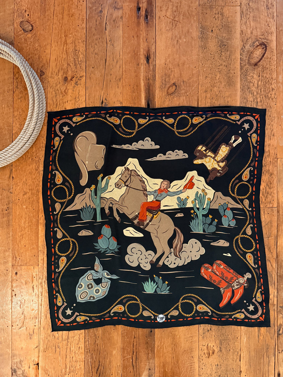 Happy Trails Silk Scarf