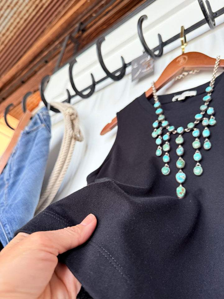 Hartman Black Basic Cropped Tank