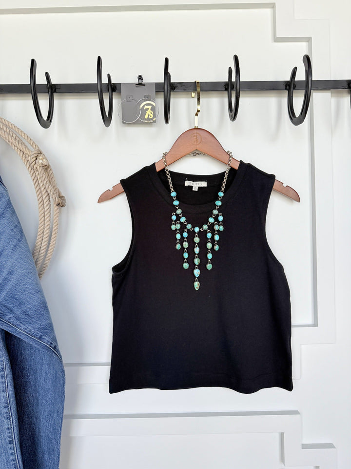 Hartman Black Basic Cropped Tank