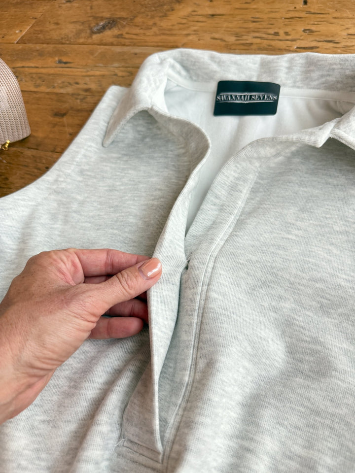 Haysi Heather Grey Soft Stretch Romper