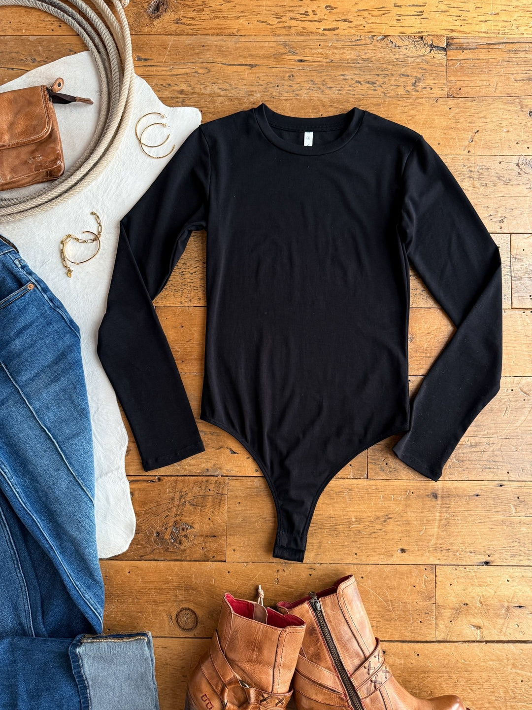 Hedley Black Soft Stretch Bodysuit
