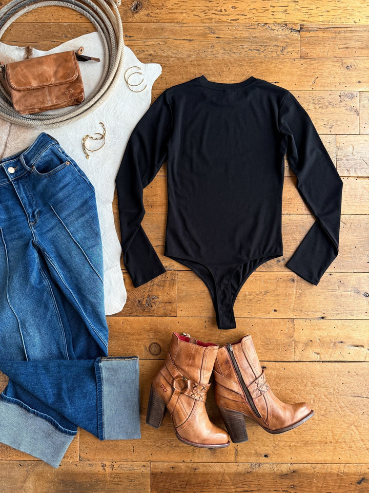 Hedley Black Soft Stretch Bodysuit