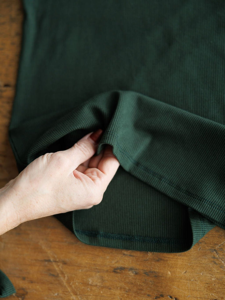 Highland Emerald Micro Ribbed Top