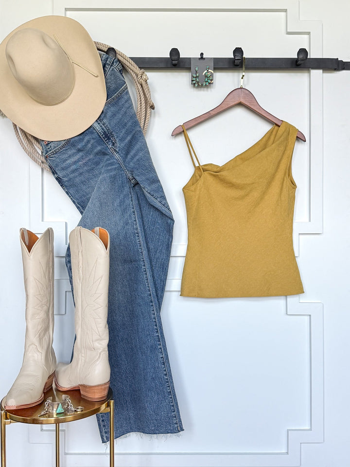 Hillard Chartreuse Sleeveless Top