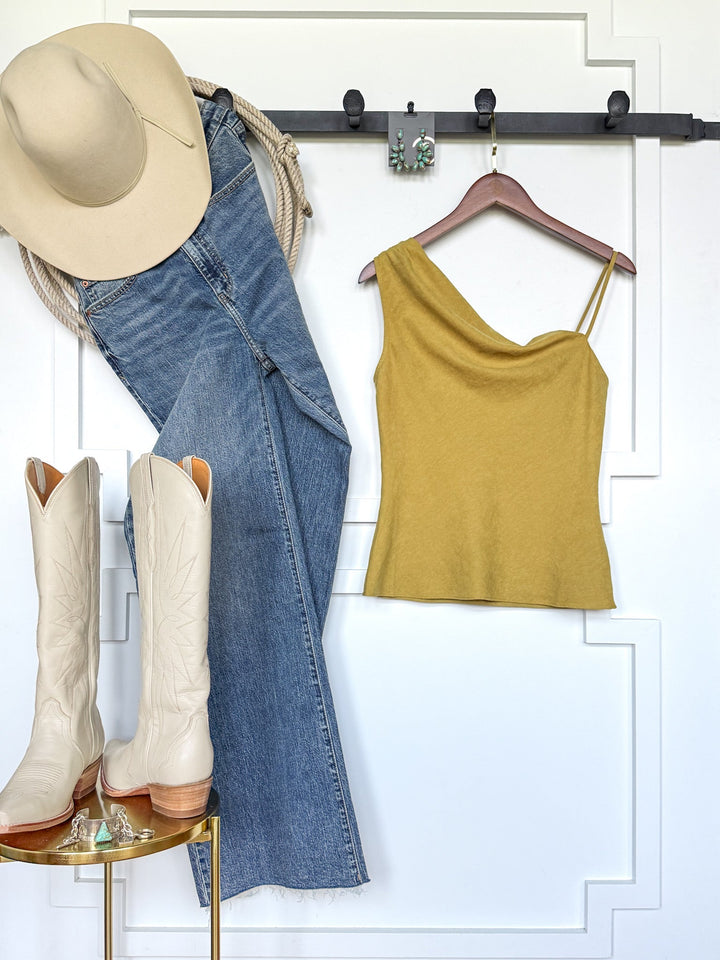 Hillard Chartreuse Sleeveless Top