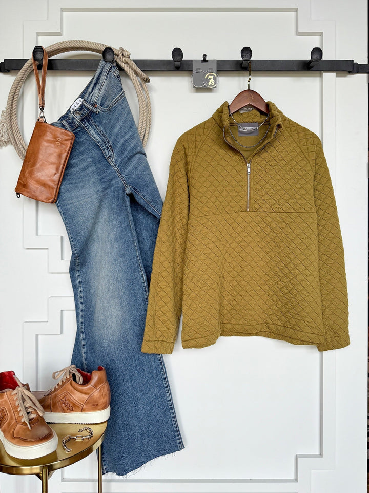 Huxley Chartreuse Quilted Pullover
