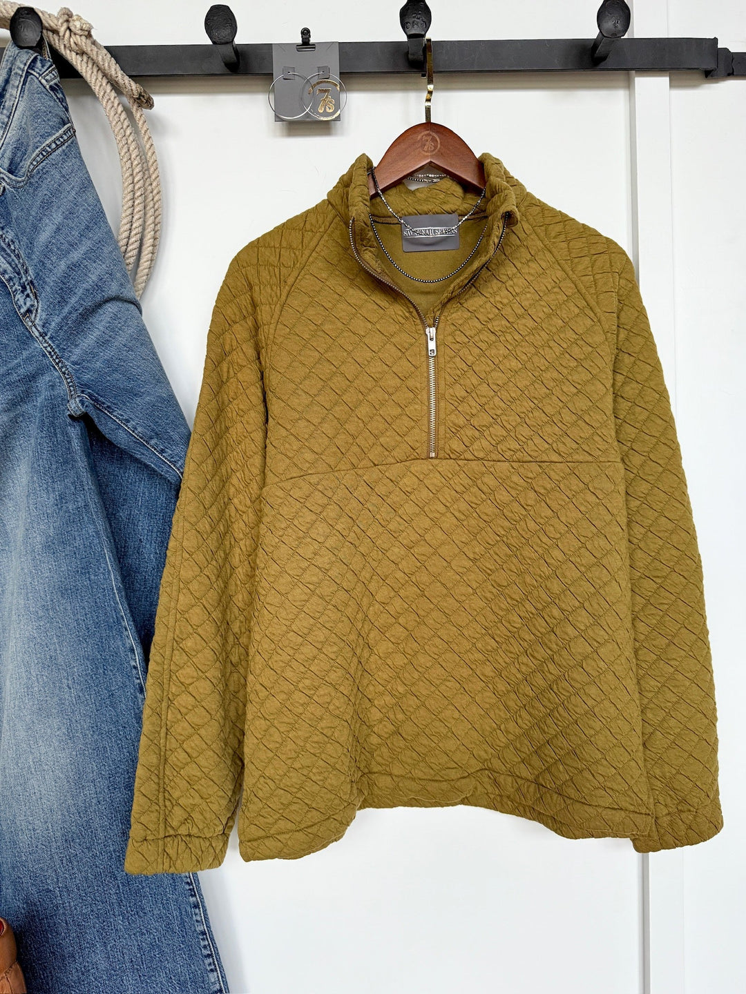 Huxley Chartreuse Quilted Pullover