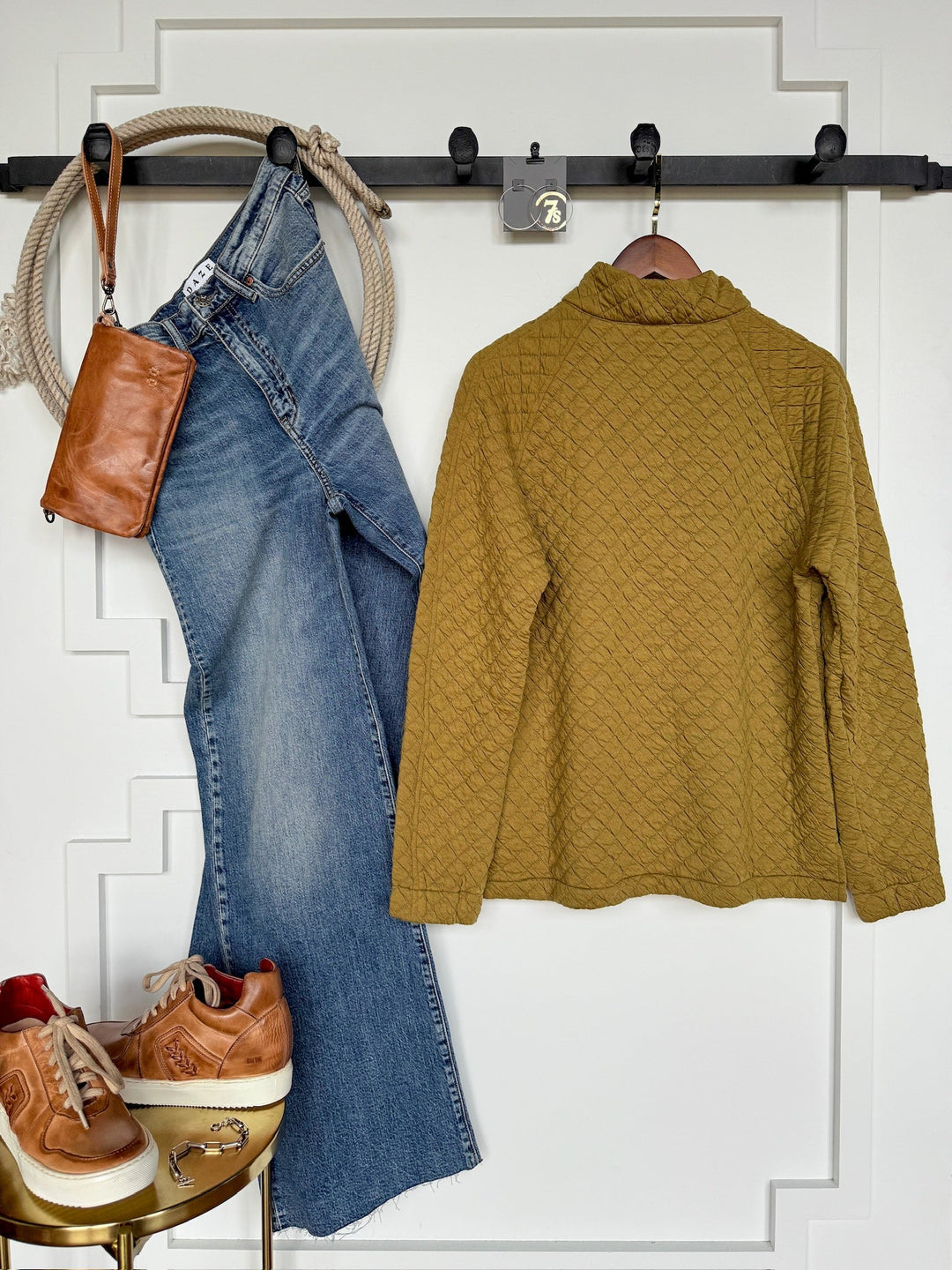 Huxley Chartreuse Quilted Pullover