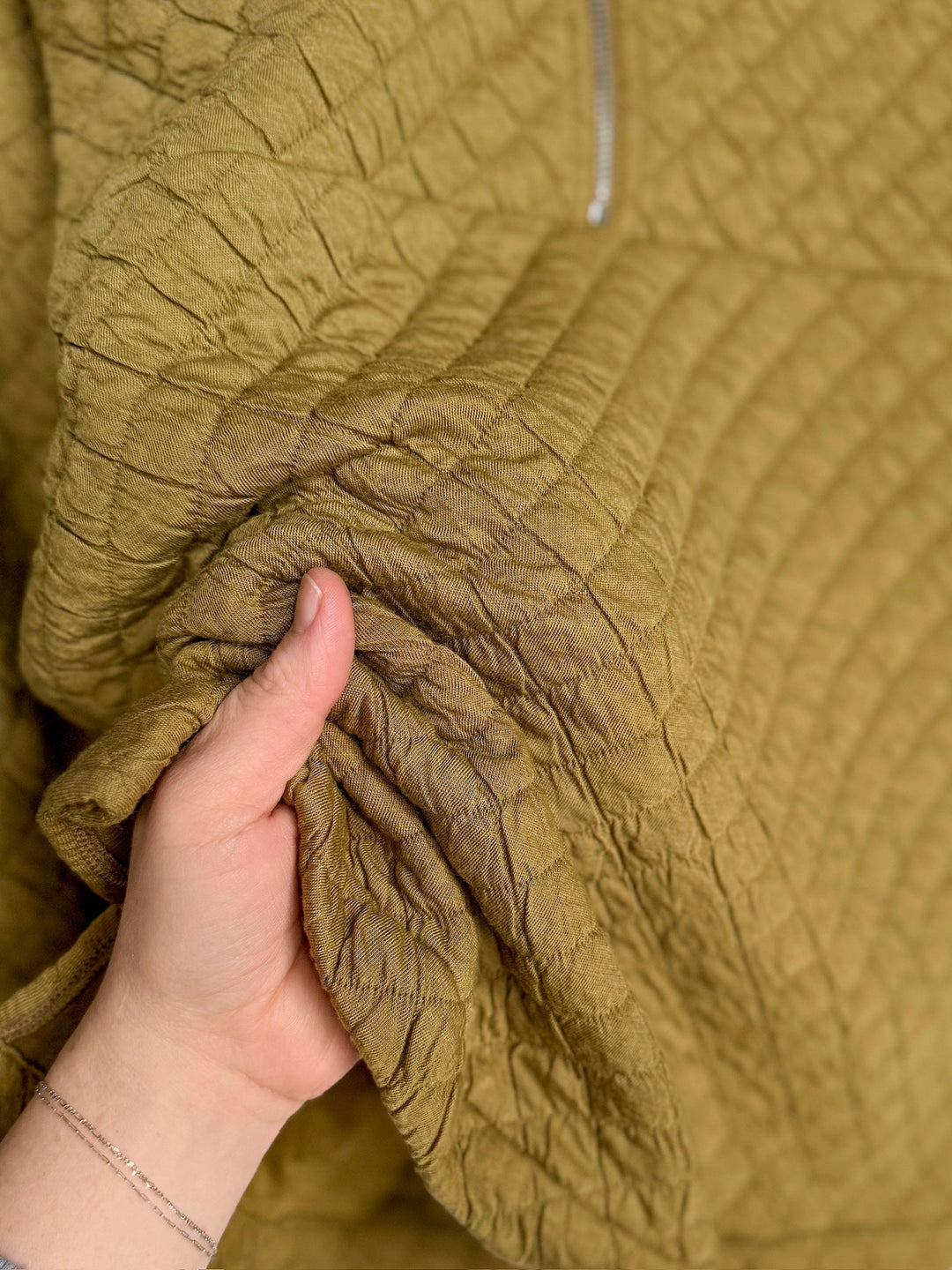 Huxley Chartreuse Quilted Pullover