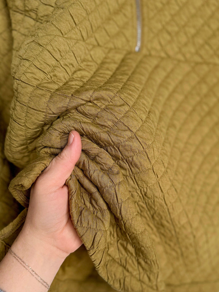 Huxley Chartreuse Quilted Pullover