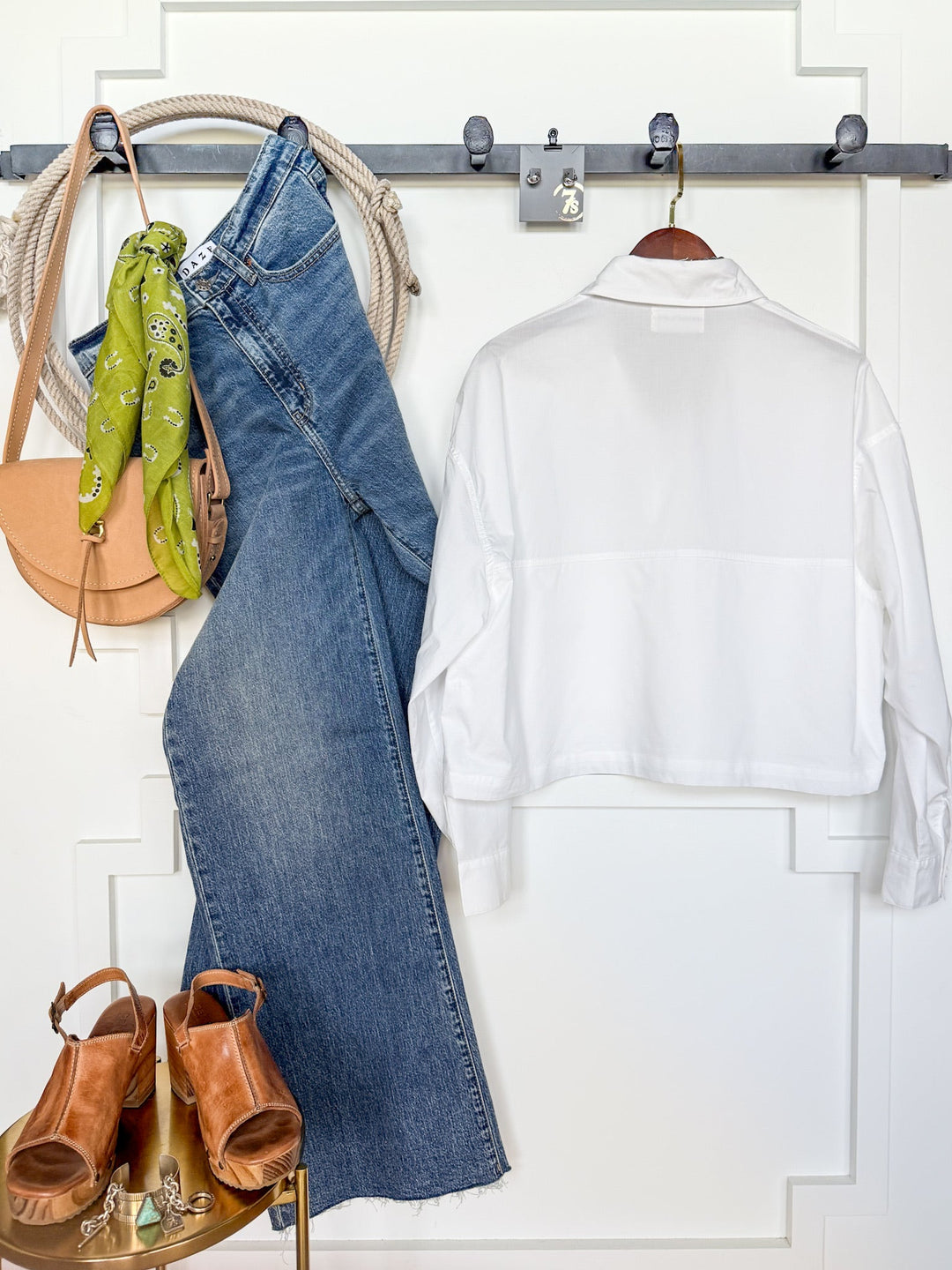 Irving White Button Up Top
