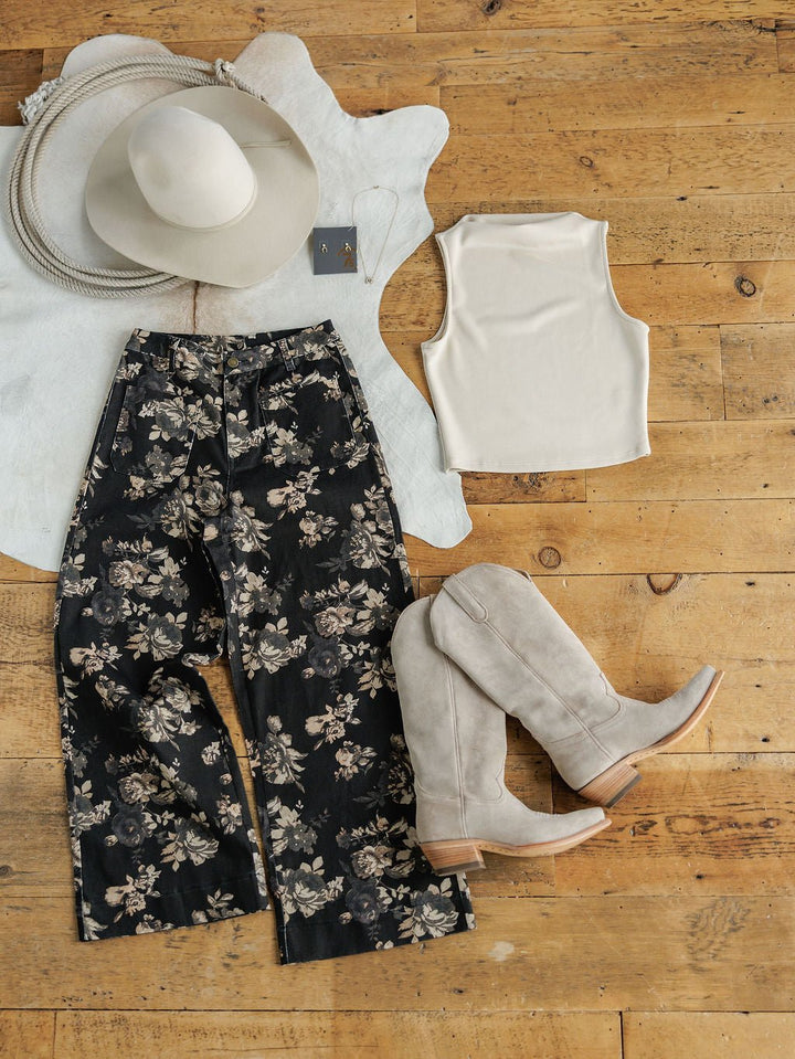 Joplin Cowl Neck Cropped Top