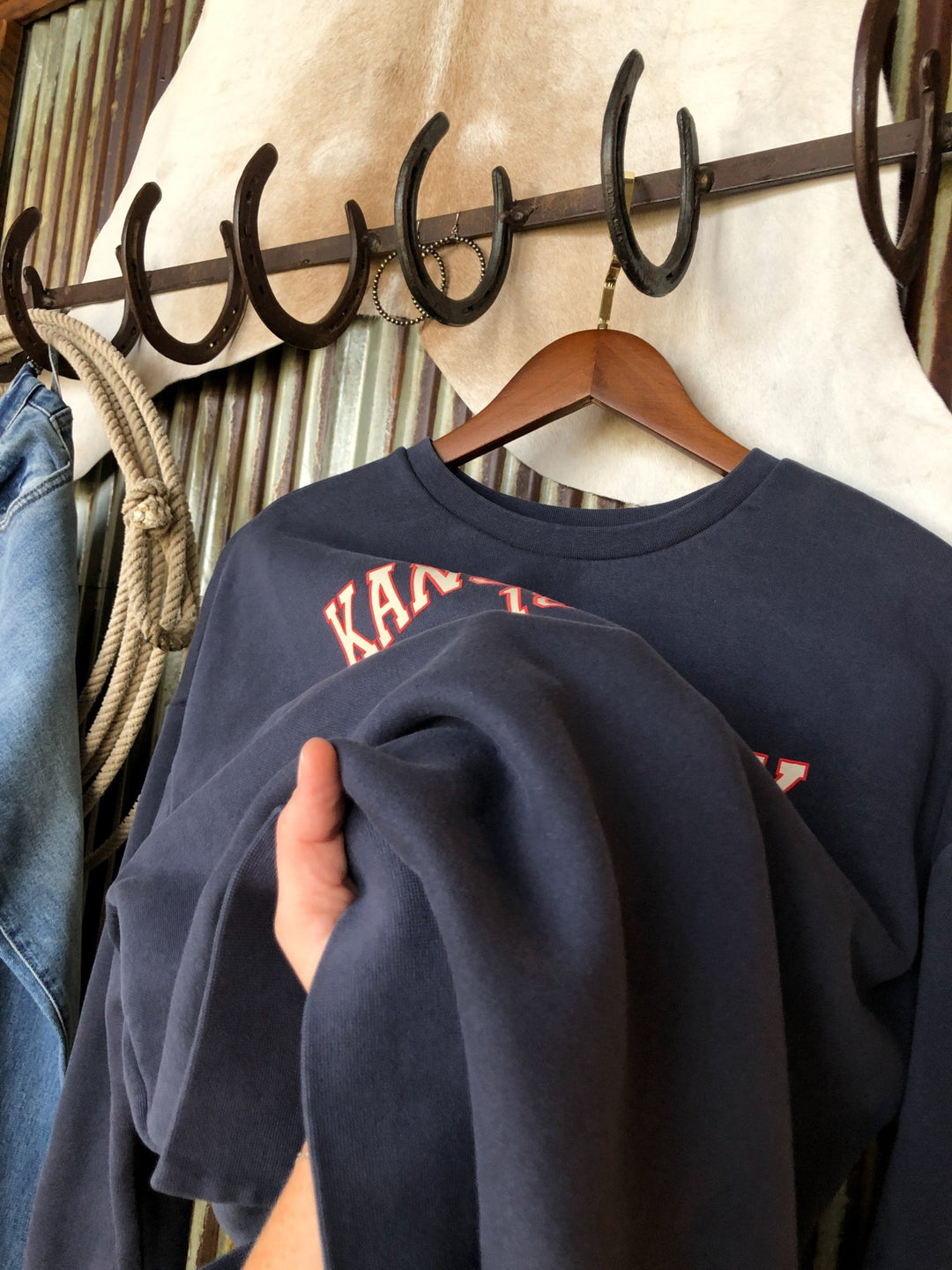 Kansas City Navy Crewneck