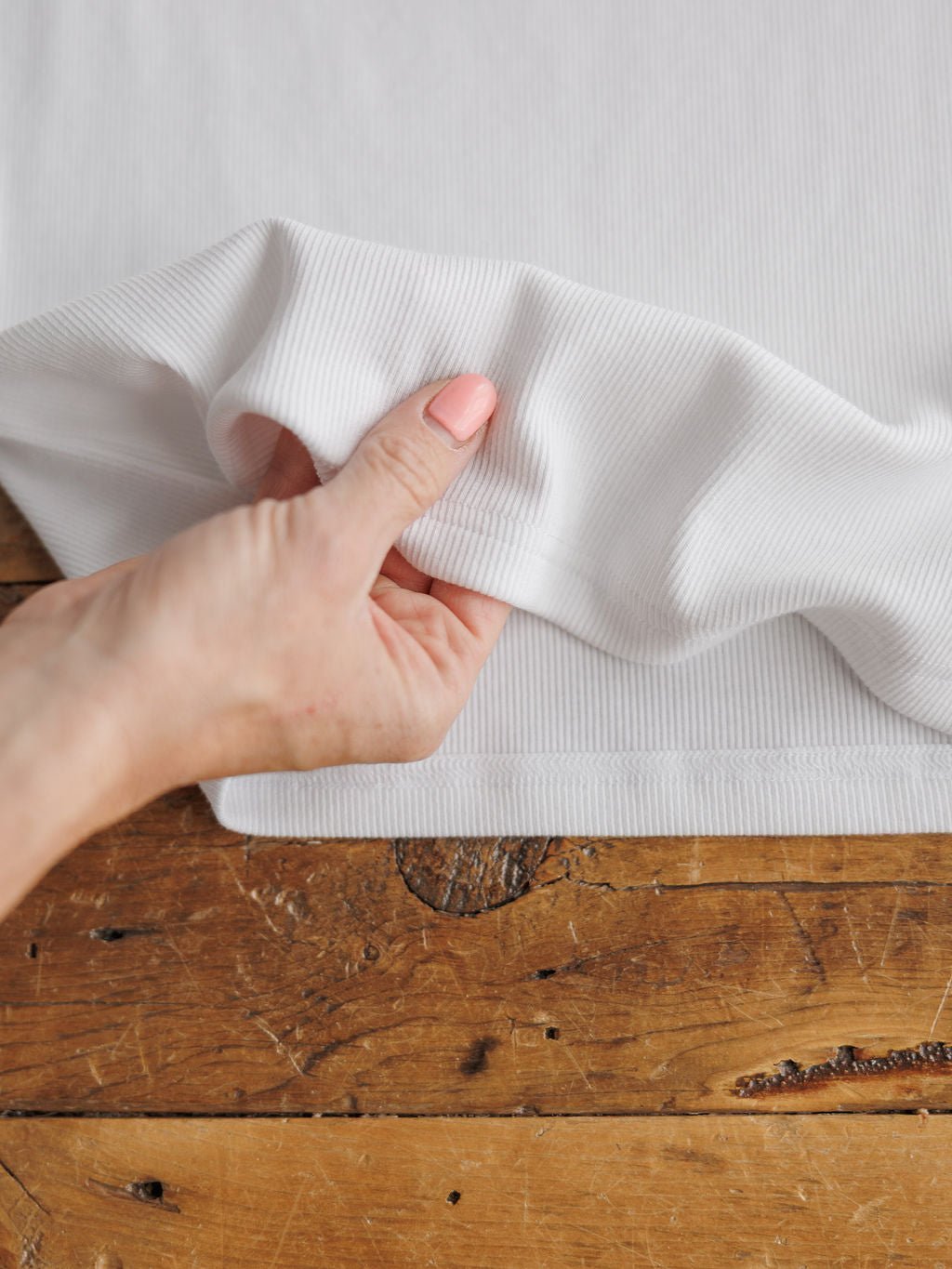 Keene White Ribbed Basic Tank