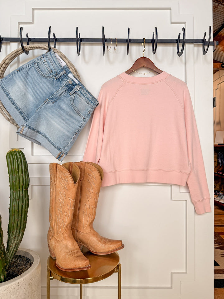 Keizer Pink Boot Stitch Crewneck