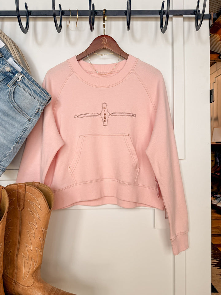 Keizer Pink Boot Stitch Crewneck