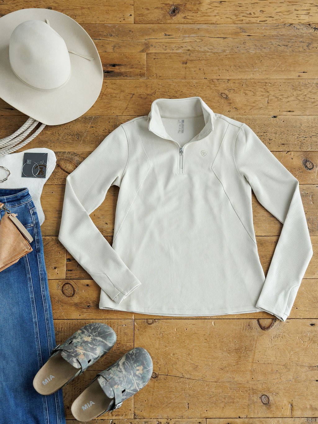 Kenmare Ariat Ribbed Quarter Zip