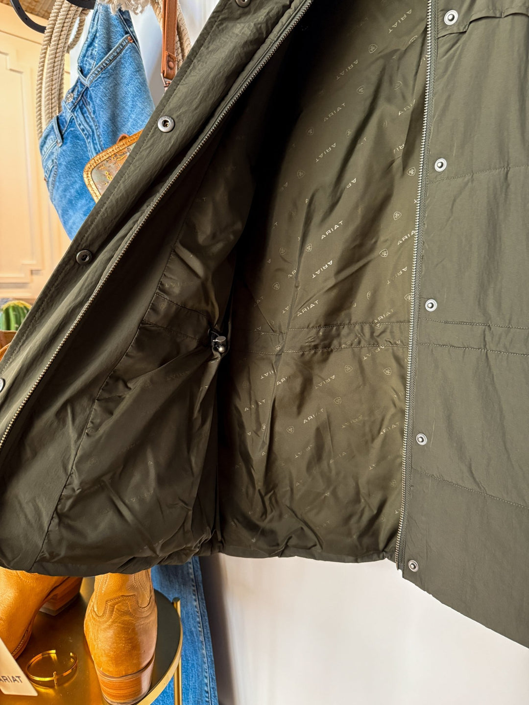 Kennedale Ariat Olive Puffer Vest