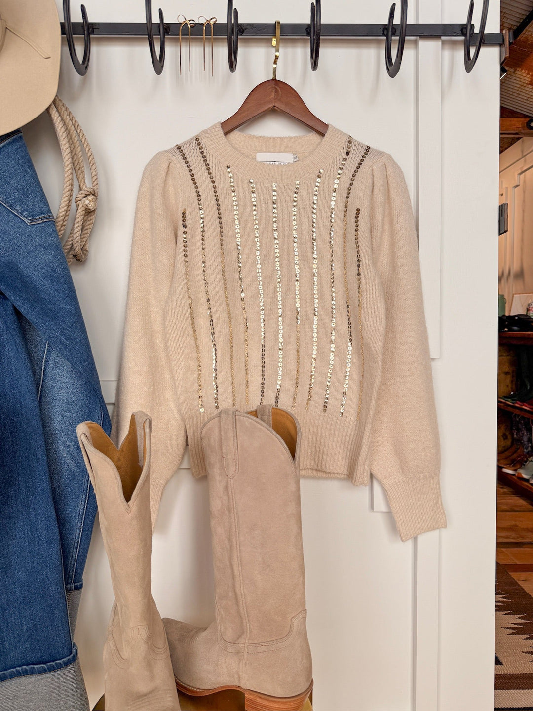 Kennewick Knit Sequin Top