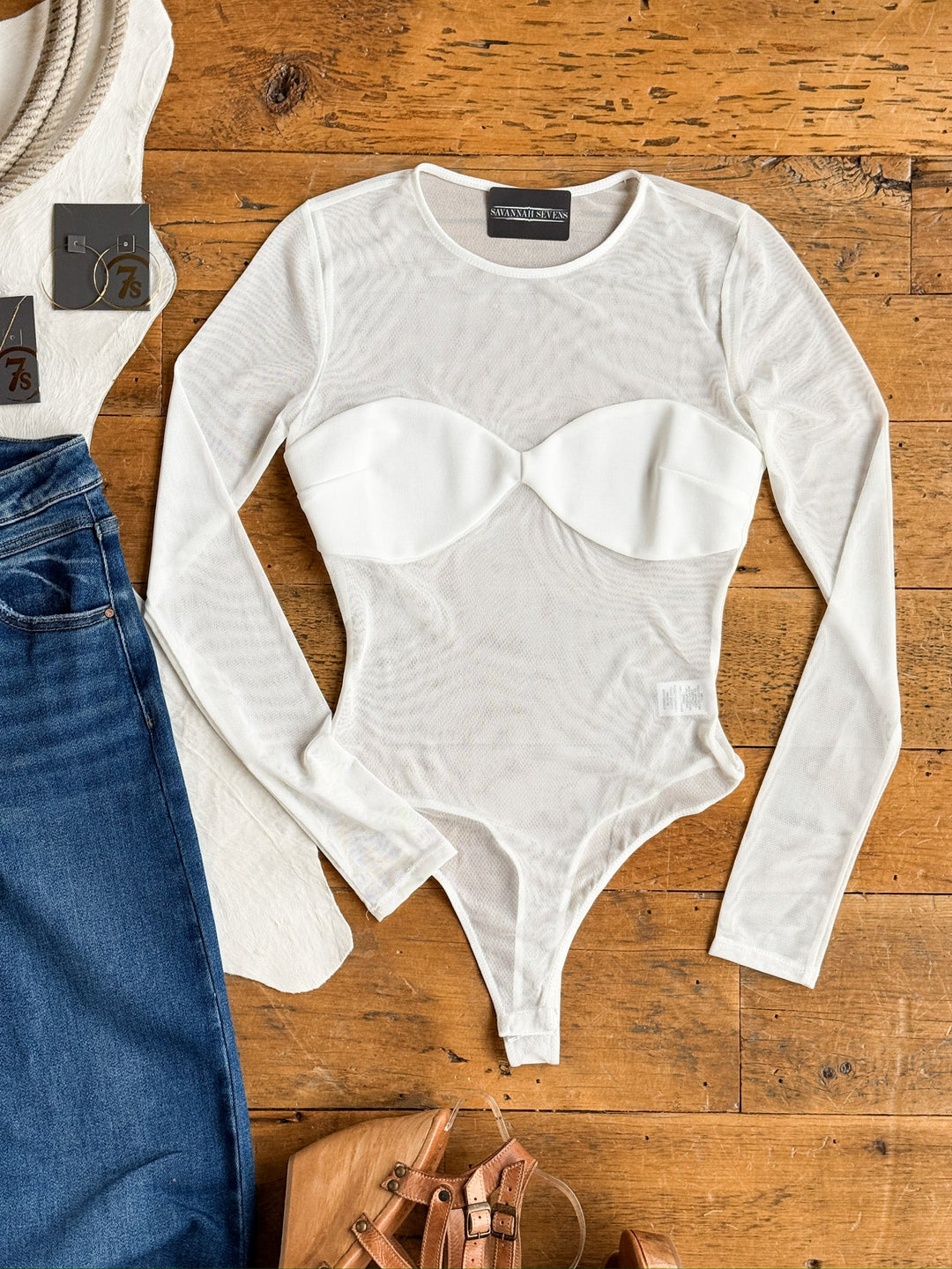 Kiron White Mesh Body Suit