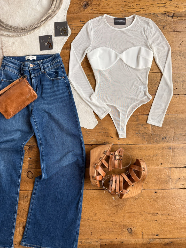 Kiron White Mesh Body Suit