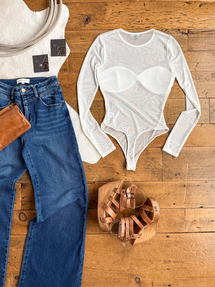 Kiron White Mesh Body Suit