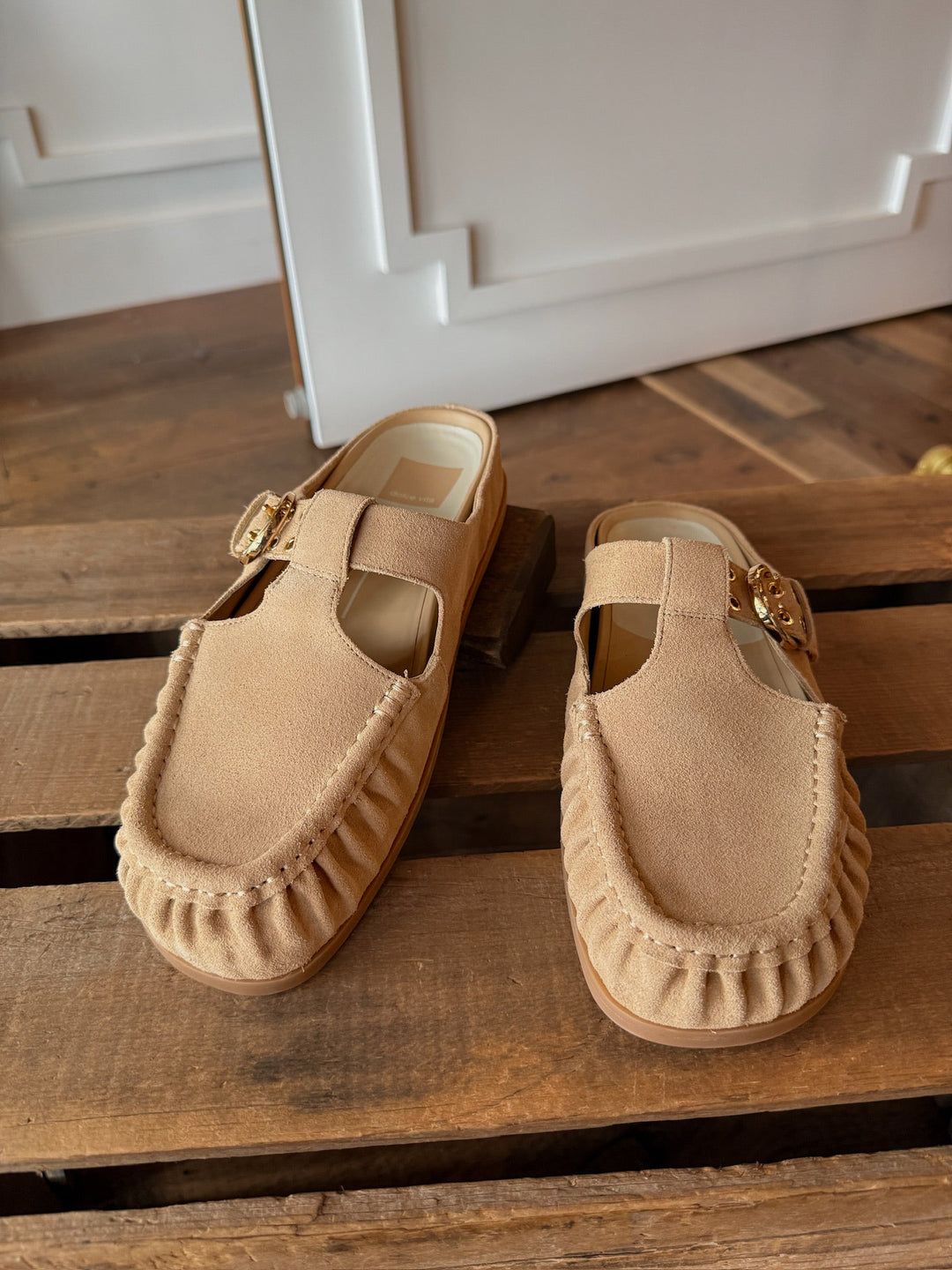 Koda Camel Suede Mules