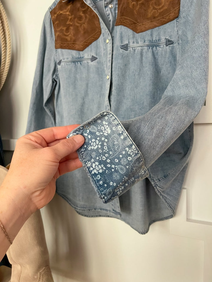 LaGrange Denim Pearl Snap Top