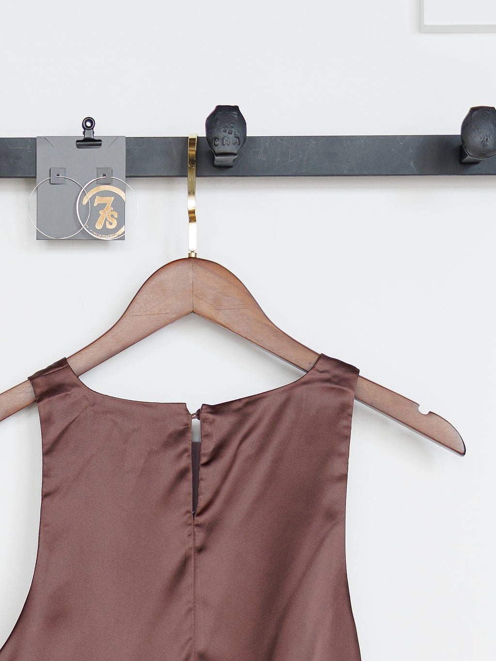 Lavina Mauve Satin Bubble Hem Top