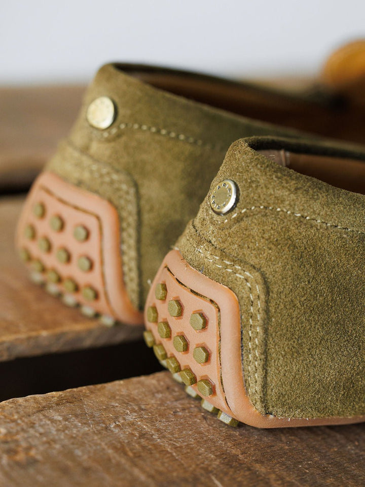 Lawton Dark Olive Suede Loafer