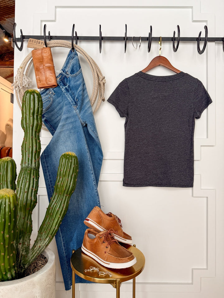 Leawood Charcoal Basic Tee