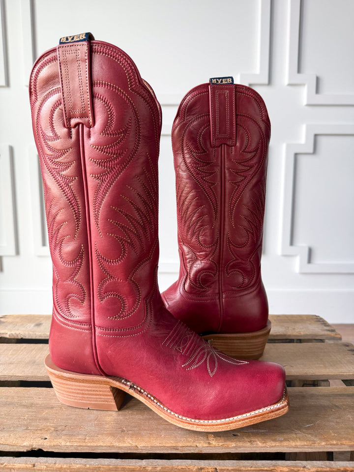Leawood Red Western Leather Boot