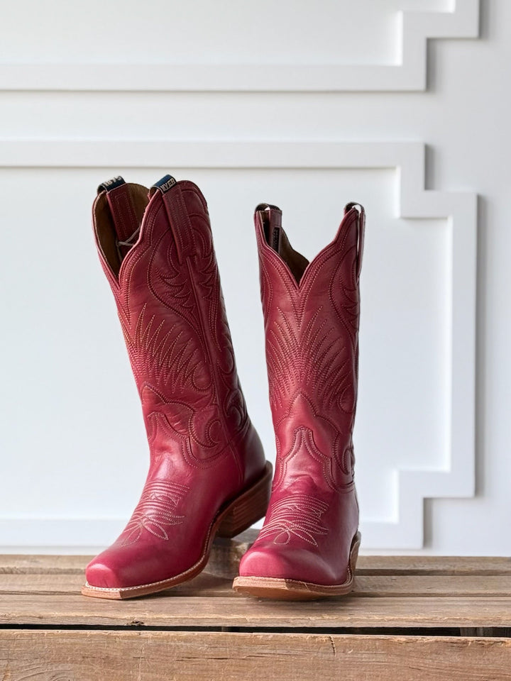 Leawood Red Western Leather Boot