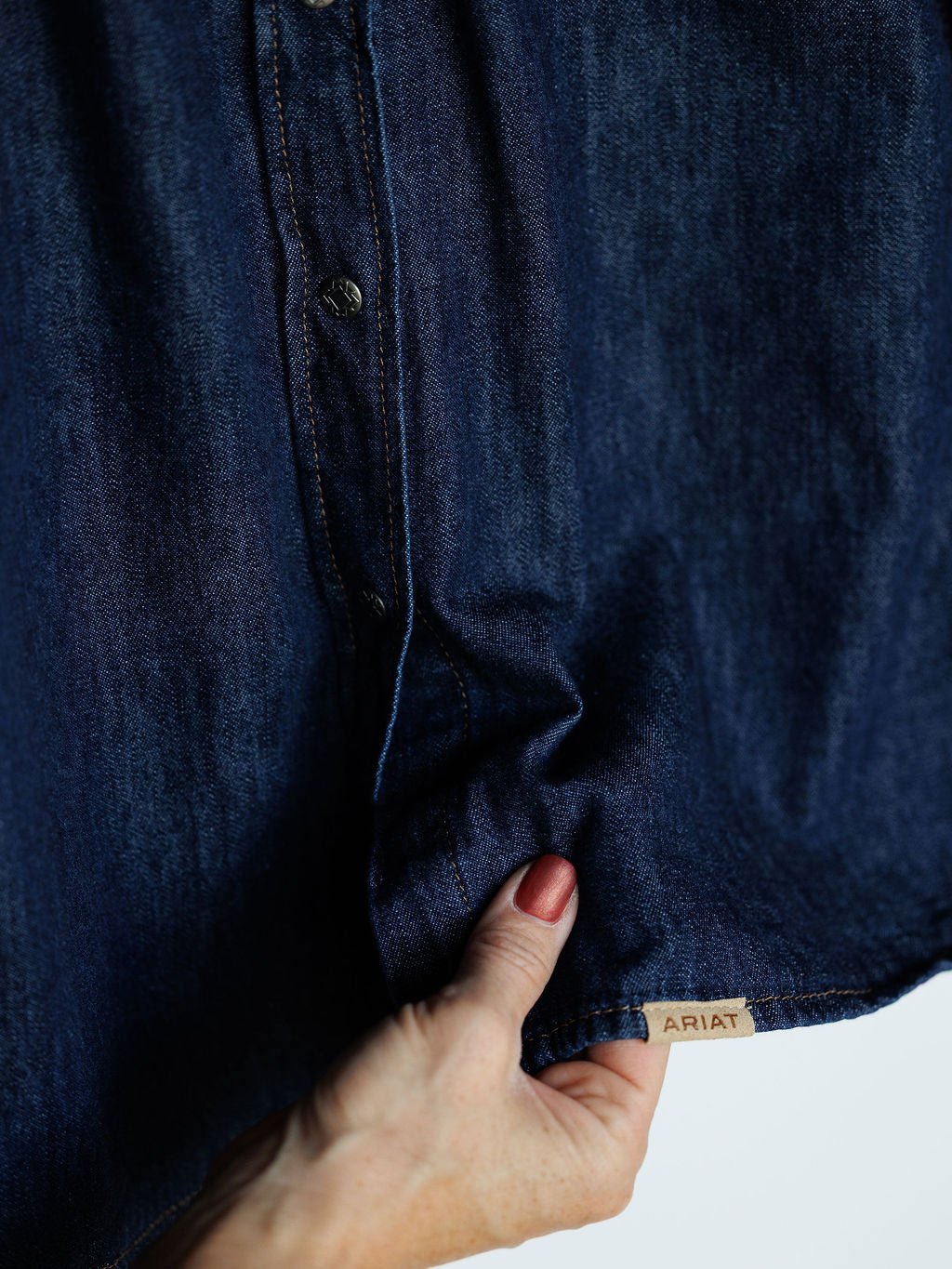 Lebanon Denim Pearl Snap Top