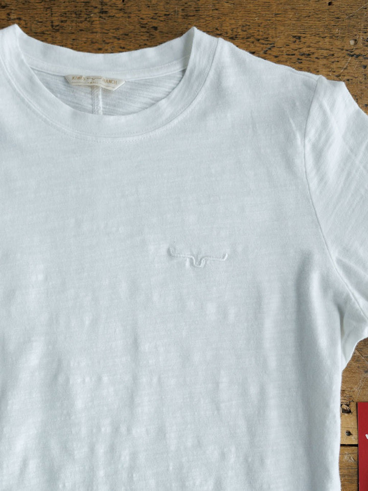 Leeds Kimes White Slub Top