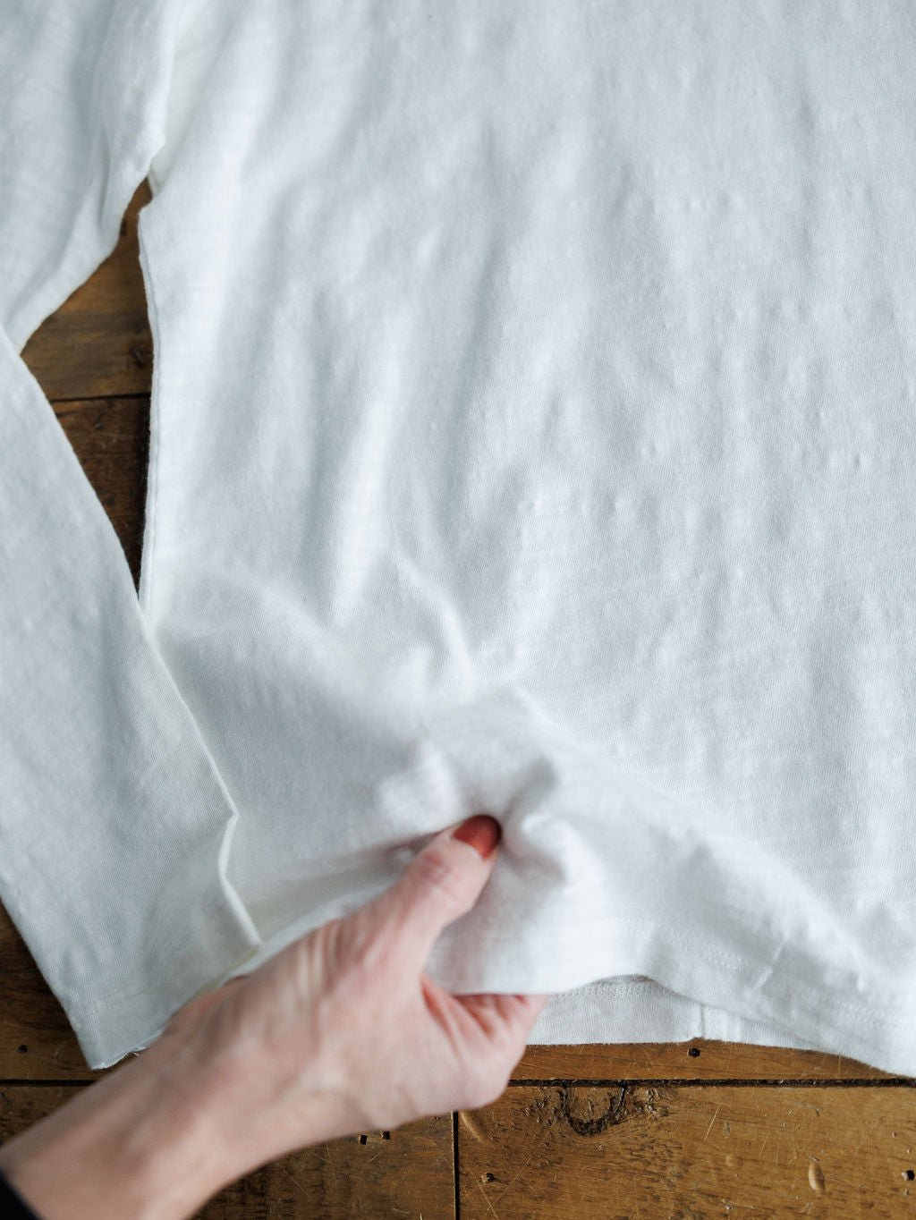 Leeds Kimes White Slub Top