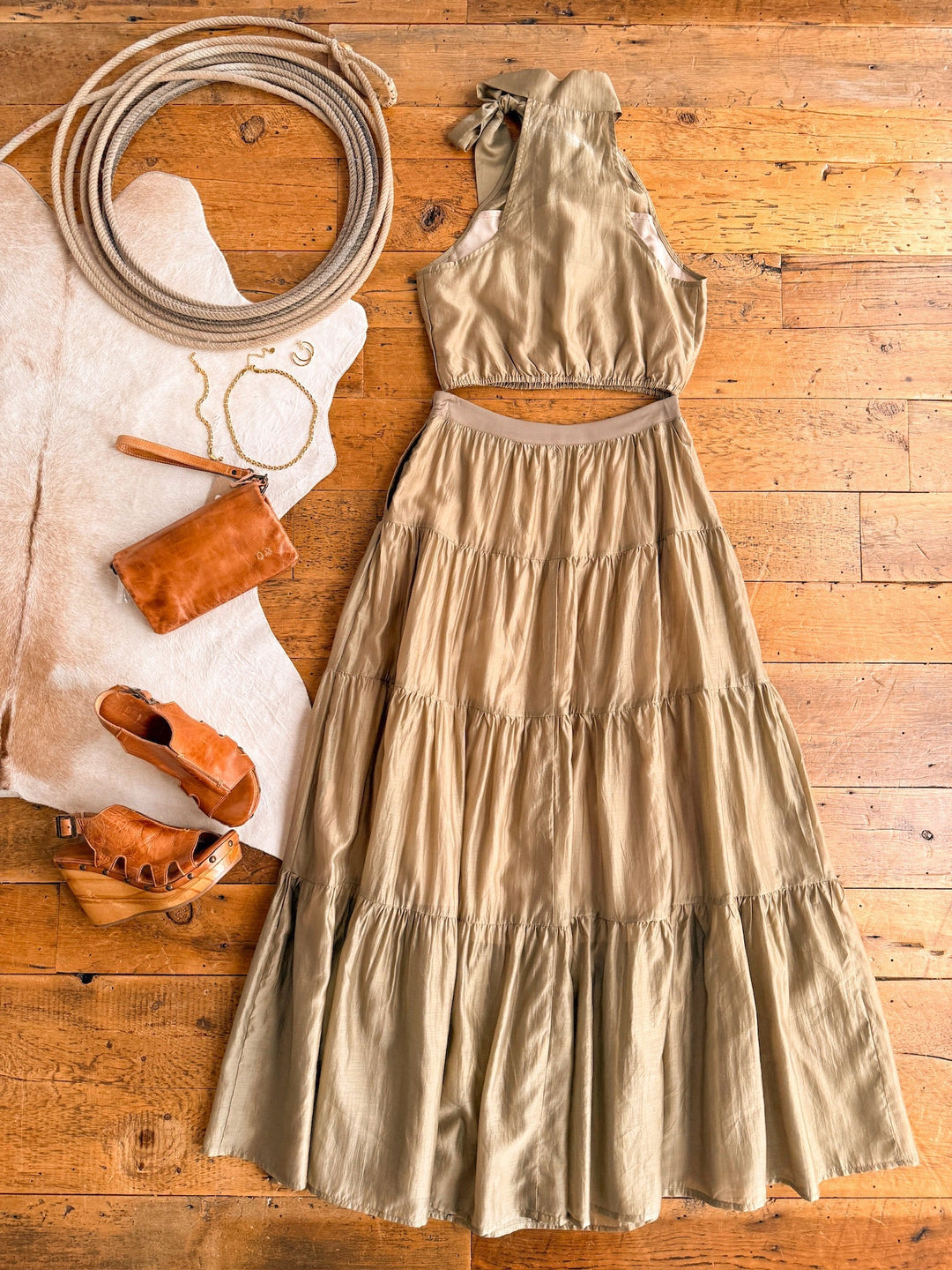 Lexington Tencel Tiered Skirt Set