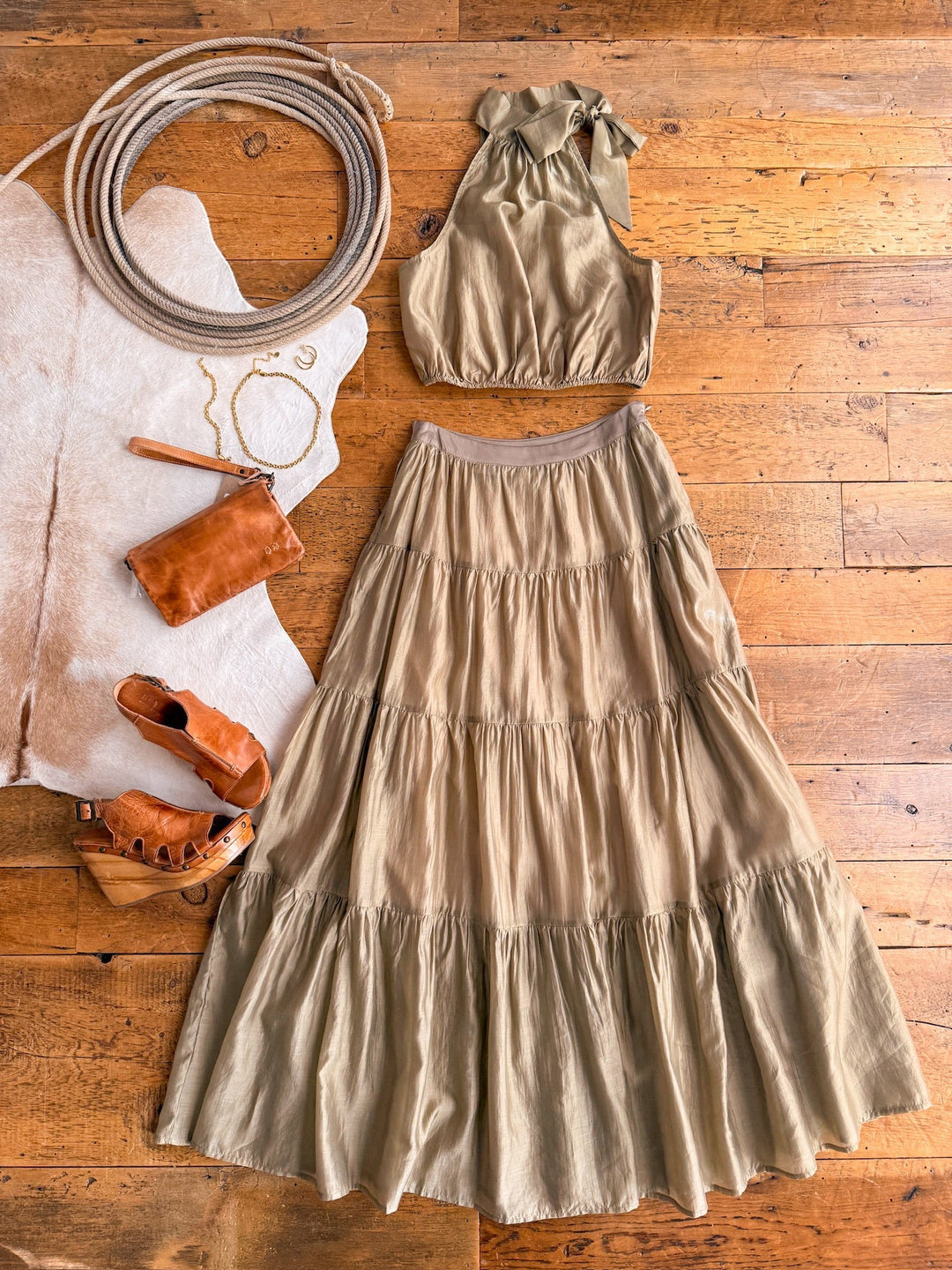 Lexington Tencel Tiered Skirt Set
