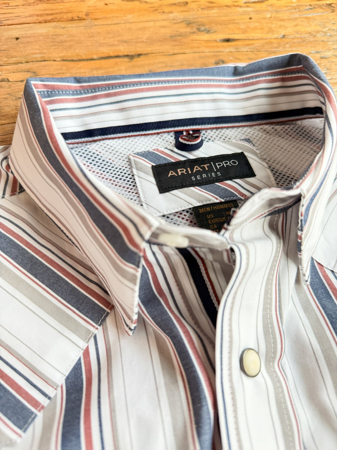 Lincoln Ariat Men's Striped Pearl Snap